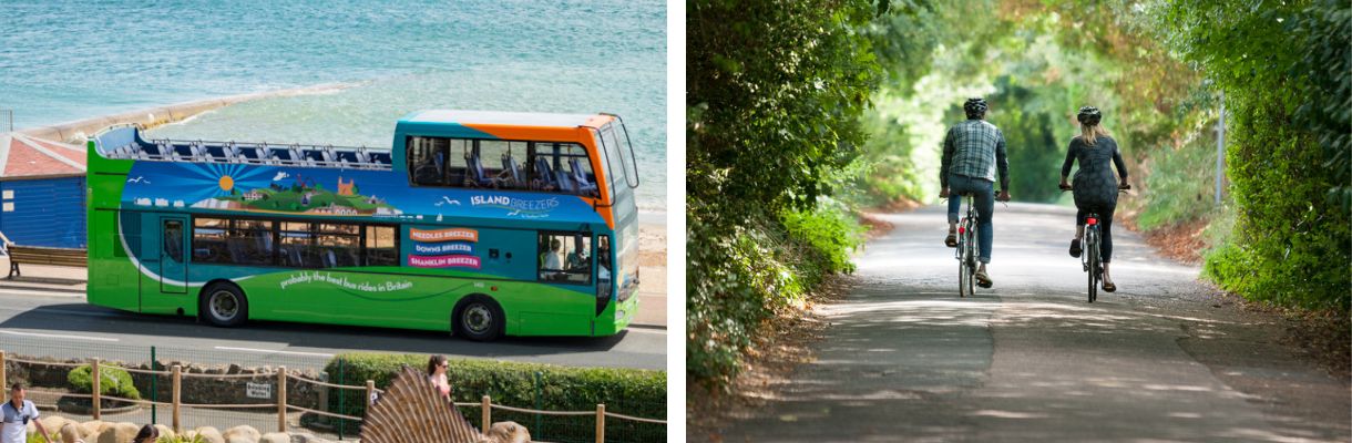 Enjoy open top bus rides and cycling routes across the Isle of Wight